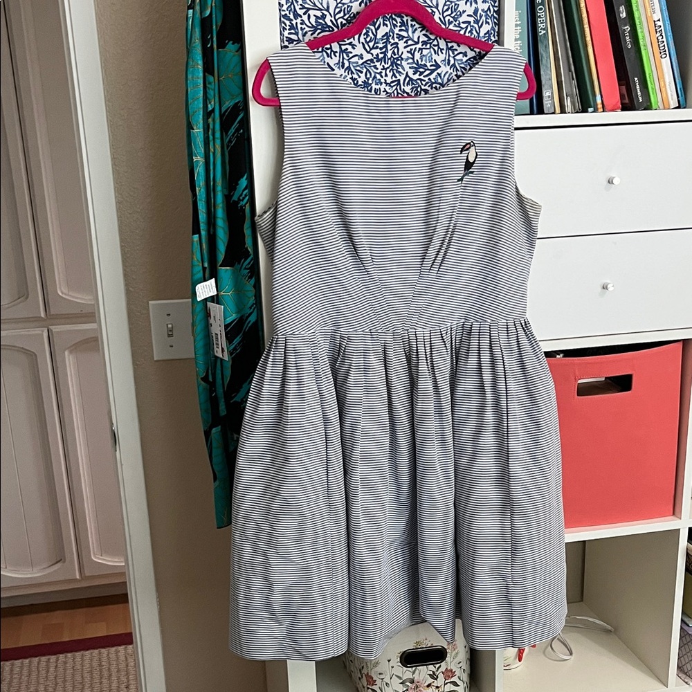 Elegant Striped Sleeveless Dress